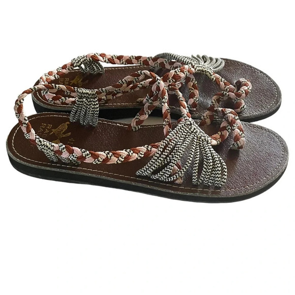 Rabbit Rabbit Braided ROME Toe Cross Sandals. Size 41‎ 10.5 11 - Picture 5 of 6